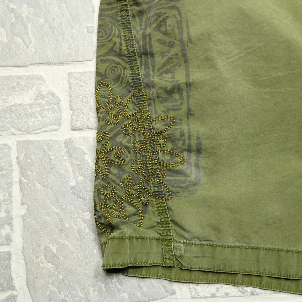 Traje de baño antiguo azul marino para hombre grande forrado verde traje de baño pantalones cortos con cordón Foto 3 de 4