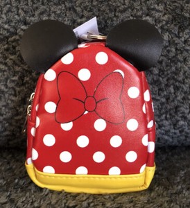 Disney’s "Minnie Mouse" Mini Backpack Coin Purse Cardholder Keychain