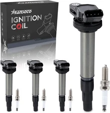  Ignition Coil Pack UF596 and Iridium Spark Plug 4912 Compatible with Toyota 