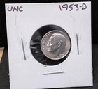1953-D ROOSEVELT SILVER DIME - UNC. - A11