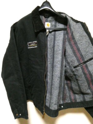 Carhartt Detroit Jacket　BLK size M Carhartt 103828 BLK Men's Black Duck Detroit Jacket/Blanket Lined