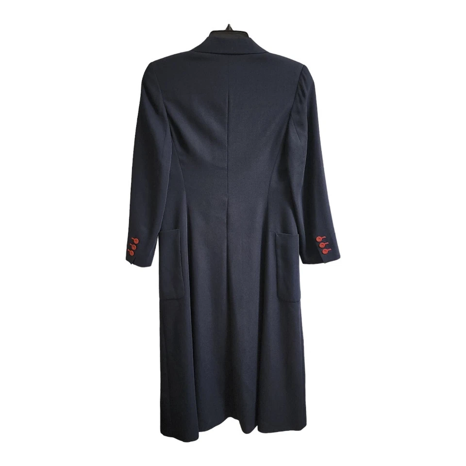 Chaqueta Blazer Mondi Business Para Mujer Azul Marino Larga con Botones y Maxi Falda Talla US 6/36 Foto 4 de 4