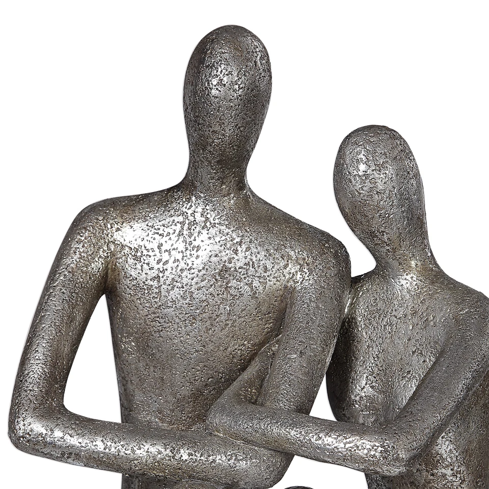 Elegante Escultura Moderna Hombre Mujer Estante Cuidador | Estatuilla Romance Amor Matrimonio Foto 3 de 4