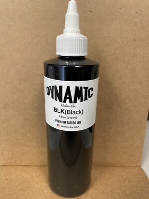 Dynamic Tattoo Ink Dynamic Pigment Makeup Paint Premium Black Color ( 8oz)
