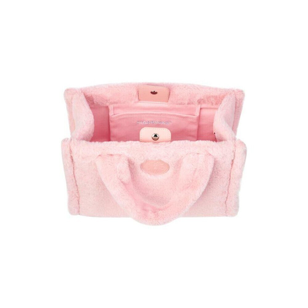【韓国スタバ】2024 V-DAY★Be Mine Pink Fur Tote Bag Starbucks Korea 2024 Valentine Be Mine Pink Fur Tote Bag | eBay