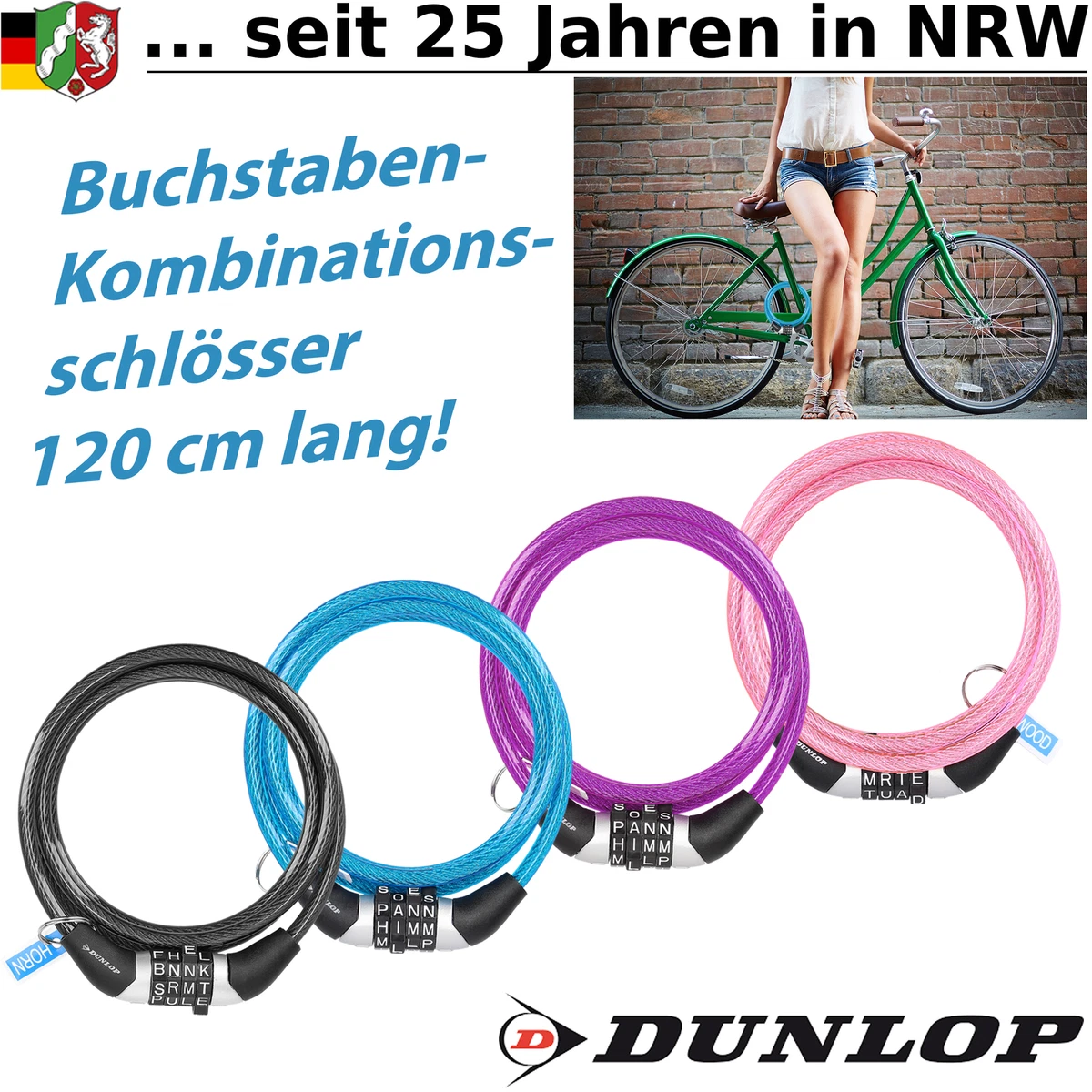 Kinder Fahrradschloss - Sicherheits-Kabelschloss Für Kinderfahrräder