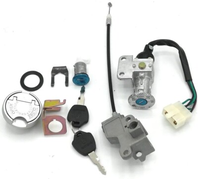 Ignition Switch Assembly For 50cc Moped/Scooter - 5-Pin Key Lock Set With Gas & Glove Box Locks - View #8