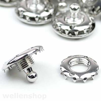 Tenax Knöpfe Edelstahl Set TENAX Sicherheitsverschluss Set - Oberteil + Unterteil + Montageschlüssel