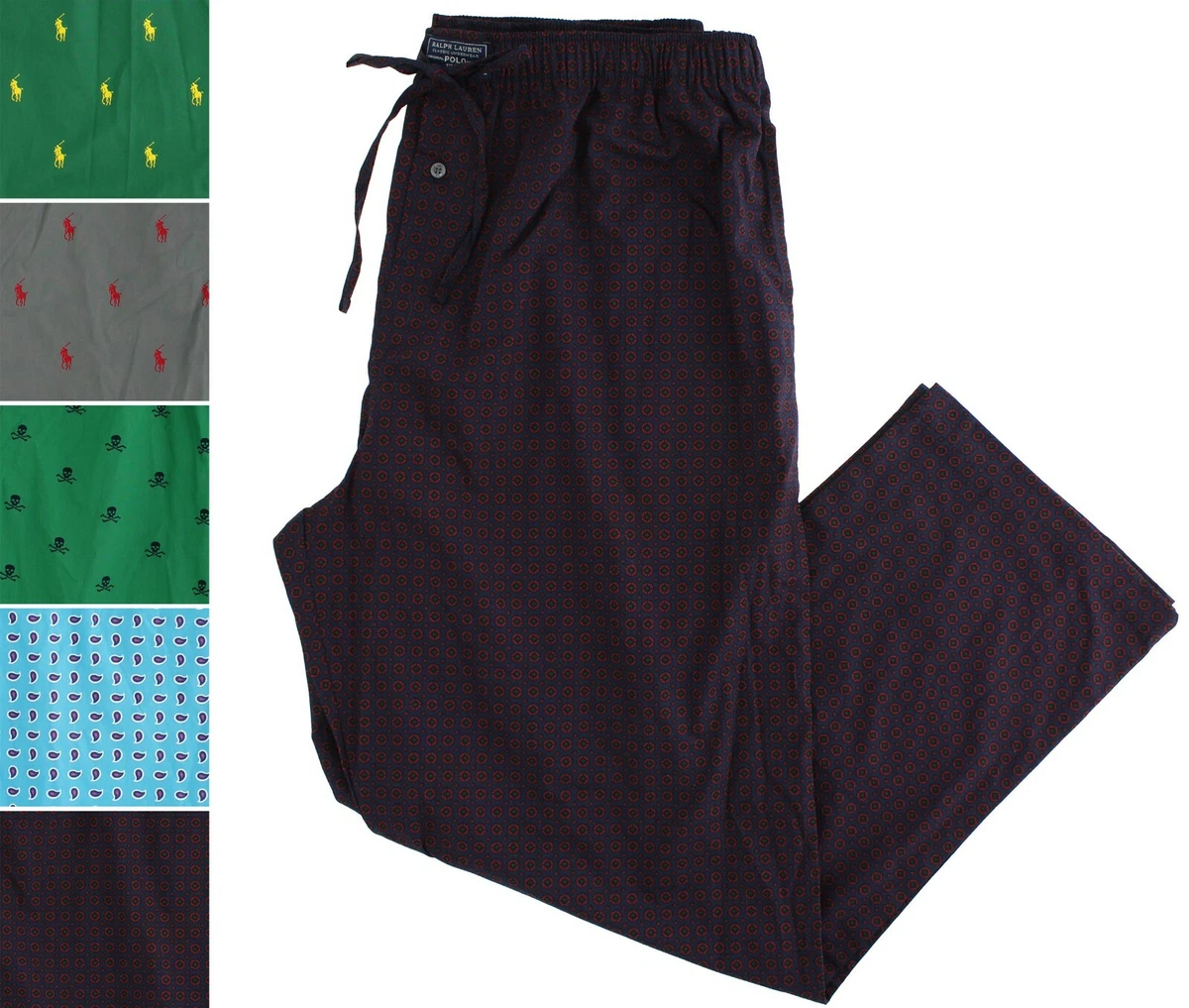 POLO Ralph Lauren Men s Pajama Pants 100 Cotton Broadcloth Printed MSRP 42