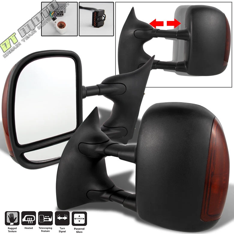 PAIR(2) 1999-2007 Ford F250~F550 SUPERDUTY LED Signal+Power+Heated Tow Mirrors