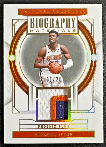 DEANDRE AYTON 2023-24 National Treasures Biography Prime Game-Used Patch 01/25