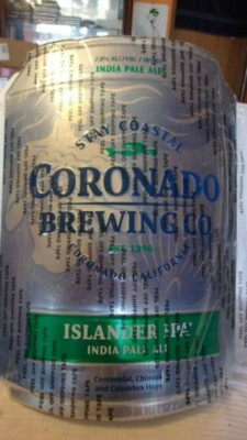Coronado Brewing Islander IPA Beer Can Metal Sign, Multicolor Hangs on Wall