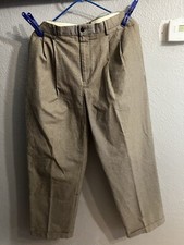 Chaps Houndstooth Pants 38x32 Mens Black White Pleated Cotton