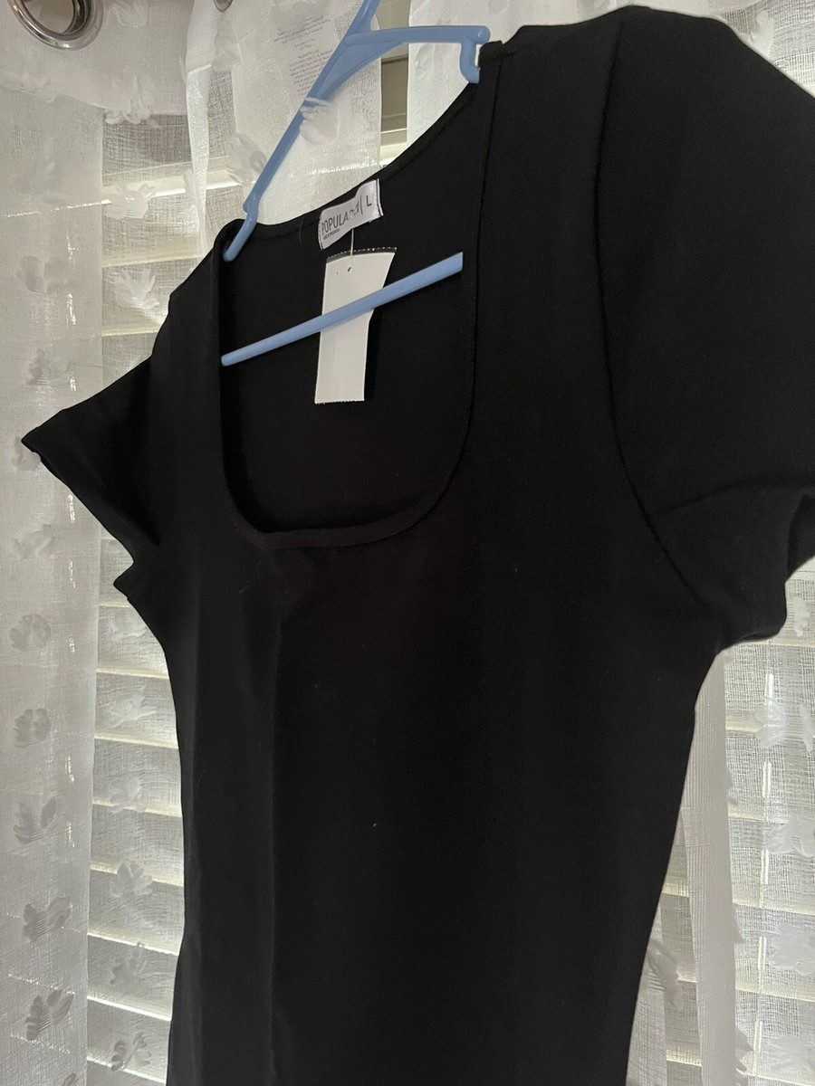 popular 21 bodycon dress Popular 21 Dress Bodycon Sculpting Black Womens Size Medium/Large Ribbed NEW