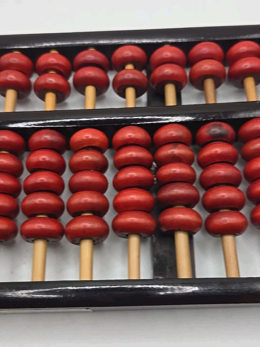 🧮 Antique Asian Chinese Wooden Lotus Flower Abacus 13 Rods 91 Beads