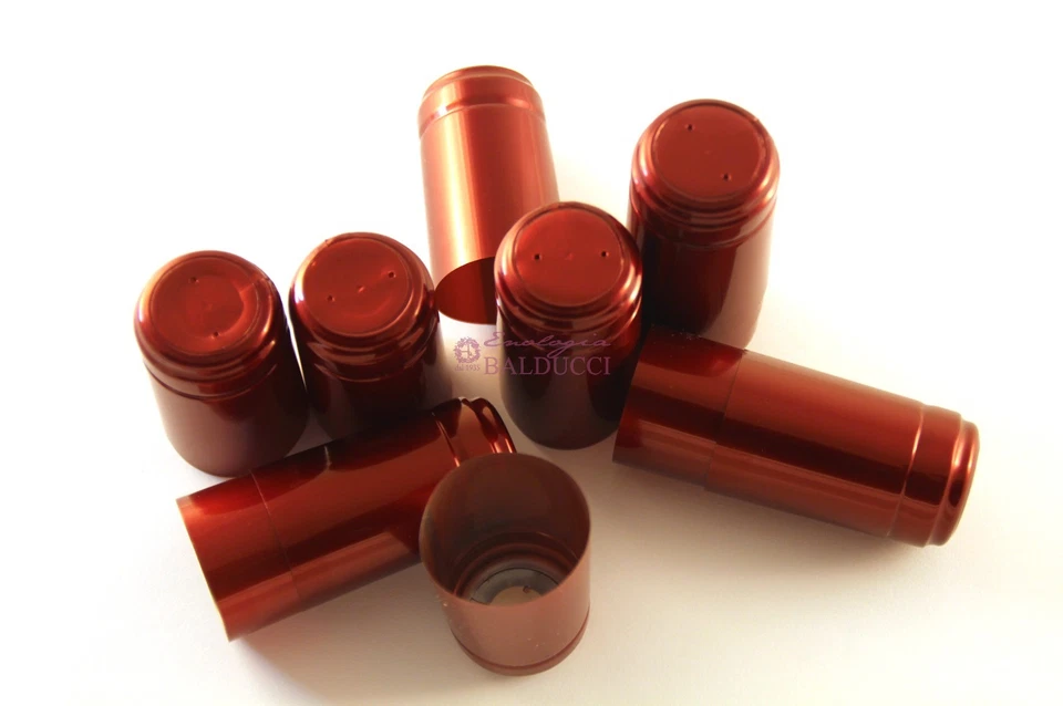 ENOTERM N°100 CAPSULE PVC TERMORETRAIBILI 34x53 champagnotte/emiliane colore rubino