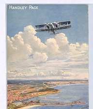 PIONEER AVIATION ART GB Postcard *HANDLEY PAGE* ADVERT c1922 Folkestone WY139