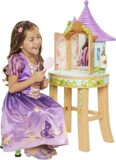 Disney Tangled Rapunzel Tower Vanity Playset  Light‑Up Musical Mirror Stool