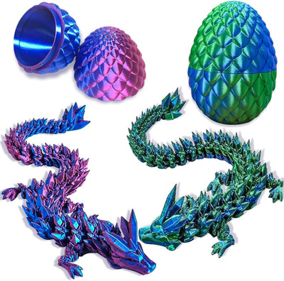 2PCS 3D Dragon Eggs with Dragon Inside, 9Inch 3D Printed Dragon, Dragon Fidget T