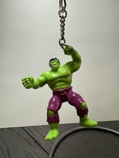Vintage 1990 Marvel The Incredible Hulk Plastic Figure Keychain