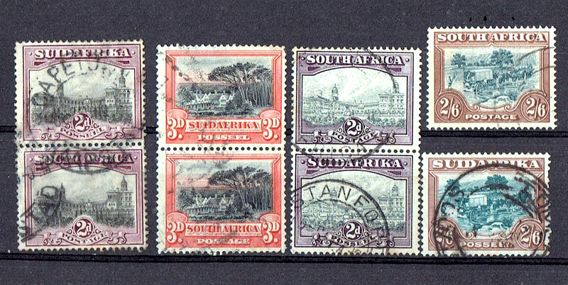 SOUTH AFRICA. 1926-28 SC#26, 27, 30, 53 Used HV $120