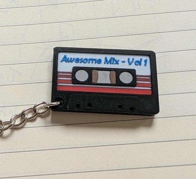 Retro toller Mix 80er Kassettenstil Schlüsselanhänger - Nostalgie 3D gedruckt Geschenk