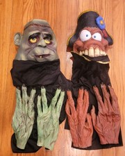 Mario Chiodo Studios Mask Lot With Hands Latex Halloween Frankenstein Pirate Vtg