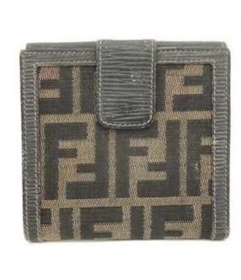 Fendi Zucca Canvas LeatherBifold Wallet Khaki