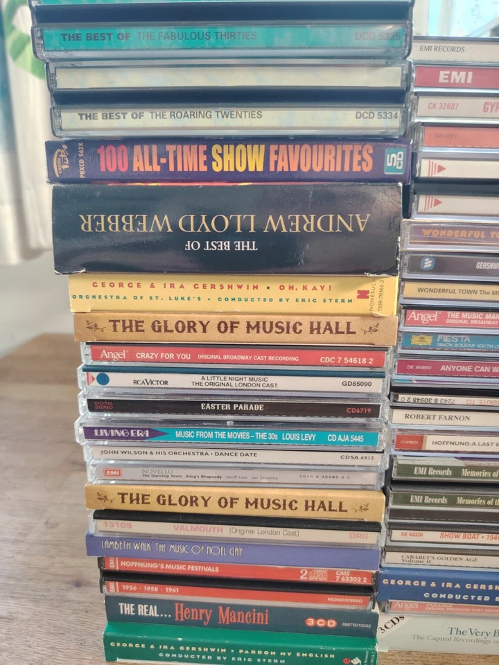 Job Lot of 66 Music Hall & Show Tunes Soundtrack CDs Gershwin Kern etc Wholesale Foto 2 de 4