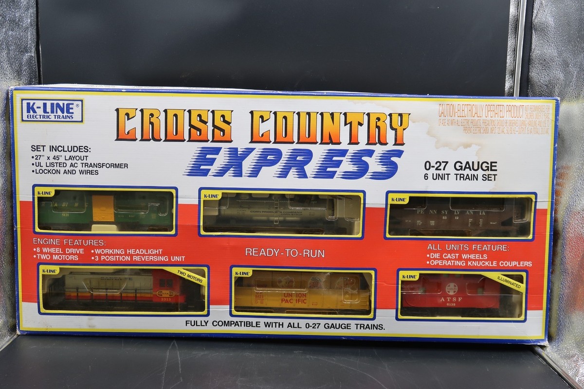 Vtg K-Line Cross Country Express 0-27 Gauge Electric Train Set VGC