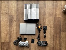 PlayStation 2 PS2 Slim Silver Console Bundle + Controller, Memory Card & 12Games