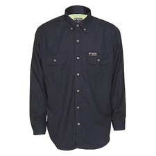 Mcr Safety Sbs1002s Men's Flame-Resistant Collared Shirt, 8.9 Cal/Sq Cm, S,
