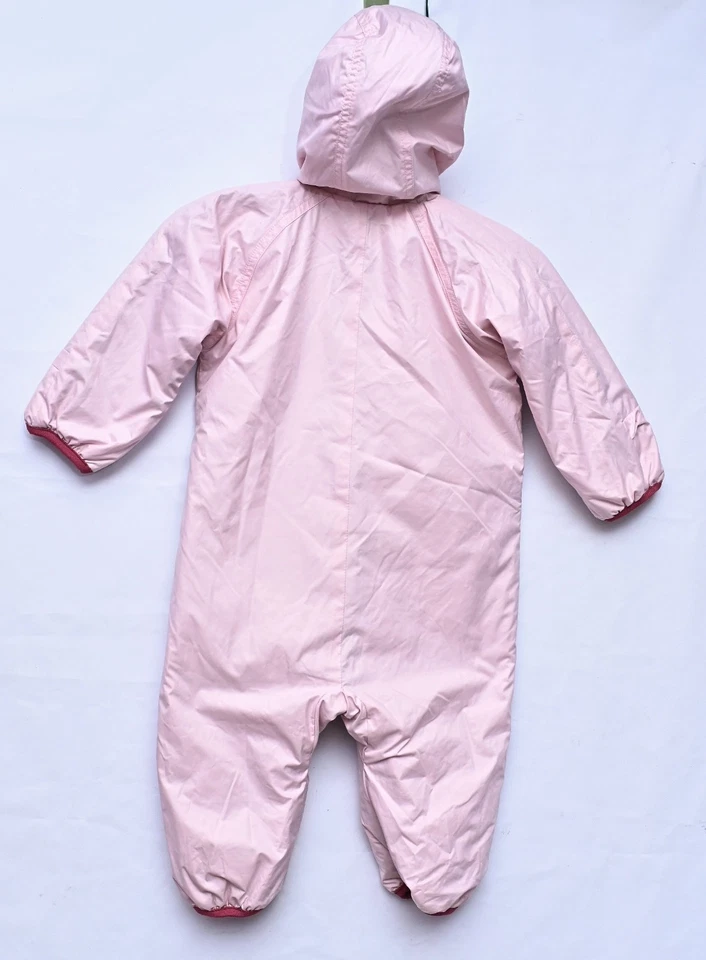 Traje Patagonia Acolchado Rosa Bunting Reversible Con Capucha Una Pieza Infantil Talla 6-12 Foto 3 de 4