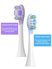 Replacement Toothbrush Heads Compatible with Phillips Sonicare Snap-on 4 Pack