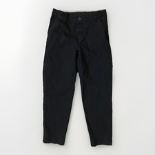 H M Boys' Black Cotton Casual Pants Size 9-10 Elastic Waist Pockets