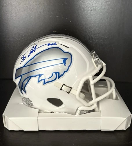 Buffalo Bills Ty Johnson #26 Autographed Signed Rivalries Mini Helmet COA