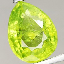 2.95ct t.w 10.09x7.67mm Pear Natural Unheated Green Peridot, Myanmar