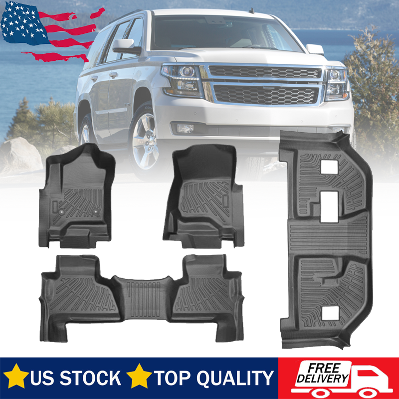 All Weather Floor Mats Liners For 2015-2020 Chevrolet Suburban GMC Yukon