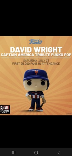 David Wright Captain America Funko POP! New York Mets Citi Field Exclusive SGA