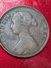 1873 NEWFOUNDLAND CANADA VICTORIA 1 ONE CENT COIN #788