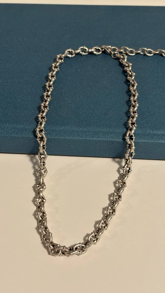 "Collar de cadena de cable pesado gótico espiga de ley 9 mm 64 g sólido 925 18"" + 4""" Foto 2 de 4