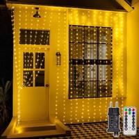 Ollny Led Lichtervorhang 3X3 M – 300 Leds, Warmweiß, IP67, Timer, Dimmer