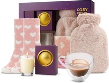 Cosy Escape Gift for Her – Luxury and Sweet Hot Water Bottle Hamper gift sets.