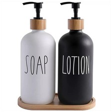 Soap Dispenser Set, Includes Hand Soap and Lotion Dispenser, Perfect Bathroom...