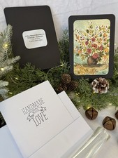 Autumn Bouquet   5x7 Fine Art Floral Card, Country Still Life Print w/ Envelope