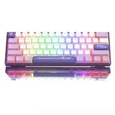 Womier 60 Percent Keyboard,WK61 V2 Mechanical RGB Wired Gaming Keyboard,Hot-...