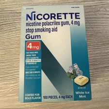 Nicorette 4 mg White Ice Mint Nicotine Gum - 100 Count