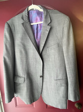 Sartoria Tosi Italy Gray Blazer Suit Jacket Sz 48R HandMade Super 150s READ 1981