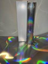 Holographic Vinyl Roll Adhesive Sticker Craft Film Silver Rainbow Cricut DIY