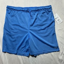 Athletic Works Mesh Shorts Boys Sz XL 14-16 Husky Blue Drawstring 2 pockets NEW